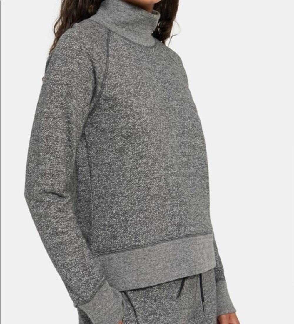 Theory Gray Mock Neck Sweat Set Pullover Joggers Size S/P